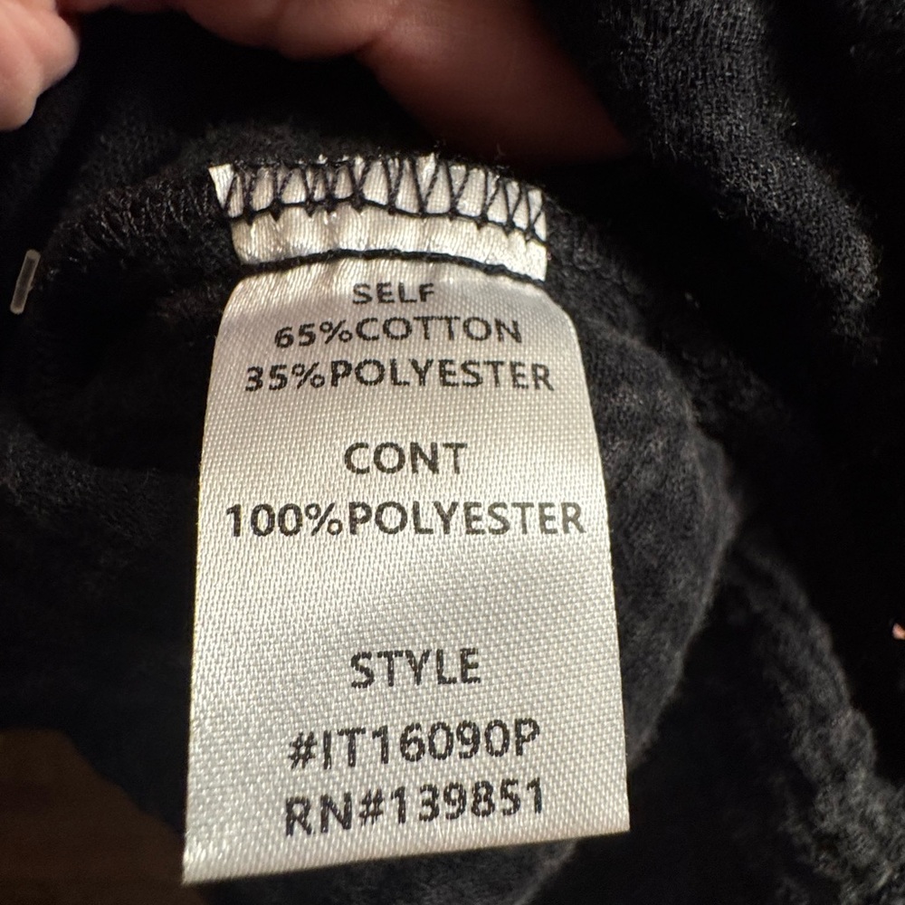 Oddi- NWT Charcoal black Button Down Shirt with Sequin Accents - Picture 4 of 5